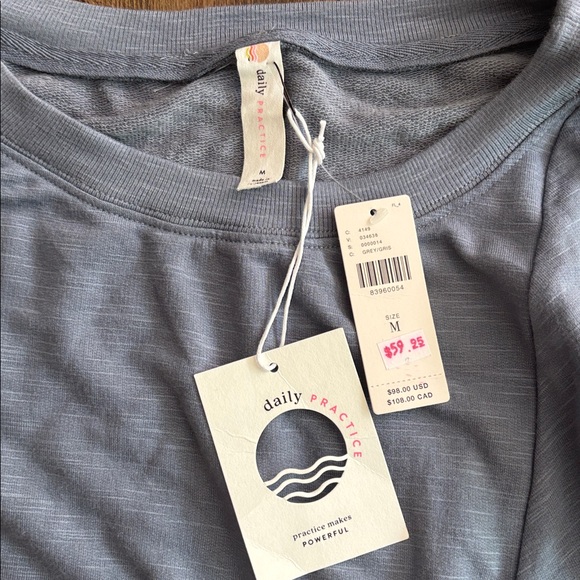 Anthropologie Daily Practice Side Twist Tee Dress M - Picture 5 of 7